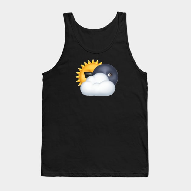 Cloudy Total Solar Eclipse Tank Top by MooseFish Lodge